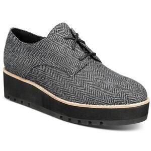 Eileen Fisher Women's Black Herringbone Eddy Lace Up Oxford Size 9.5 NWOB